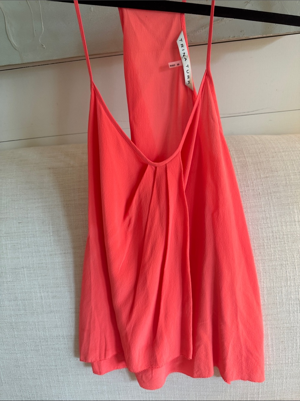 Trina Turk Coral-Red Spaghetti Strap Cami